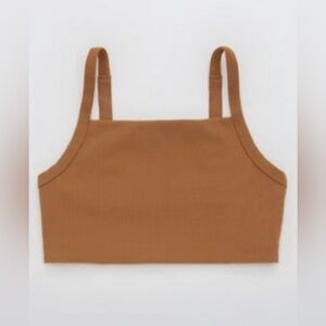 NWT Aerie Seamless Ruched Bralette Brown, size S